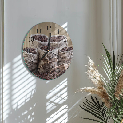 Round wall clock Coffee Beans