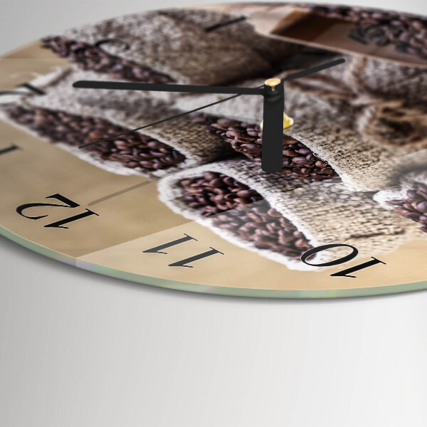 Round wall clock Coffee Beans