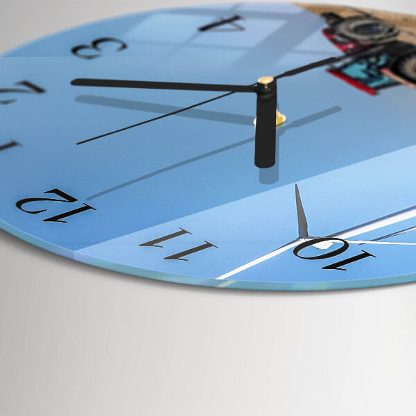 Round wall clock Tractor Field