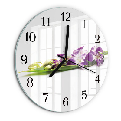 Round wall clock Flowers