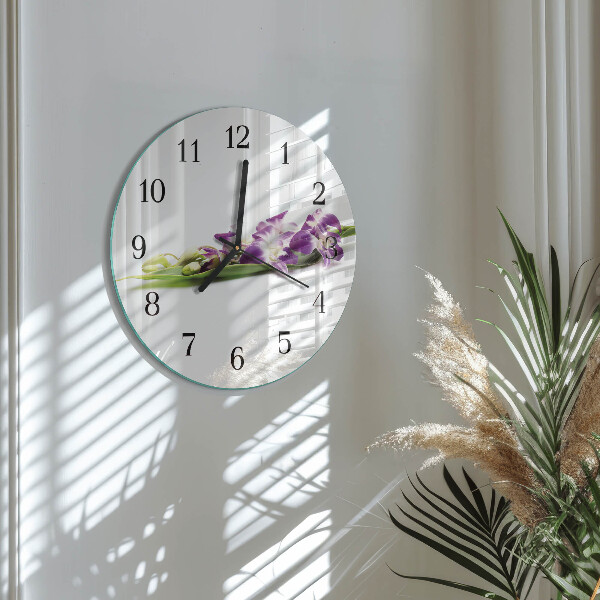 Round wall clock Flowers