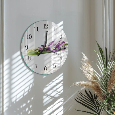 Round wall clock Flowers