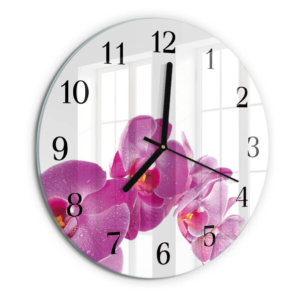 Round wall clock Orchid
