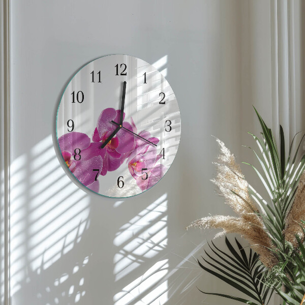 Round wall clock Orchid
