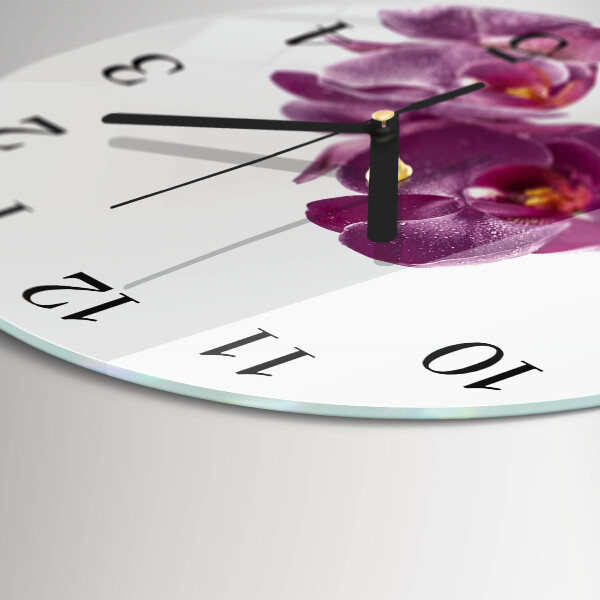 Round wall clock Orchid
