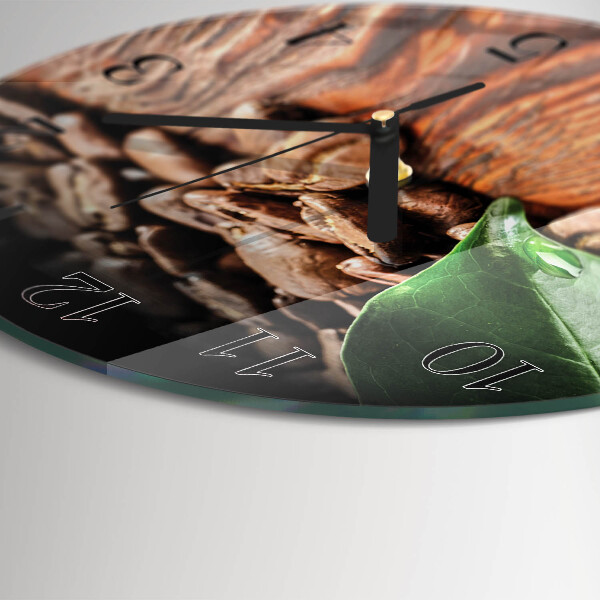 Round wall clock Coffee Beans
