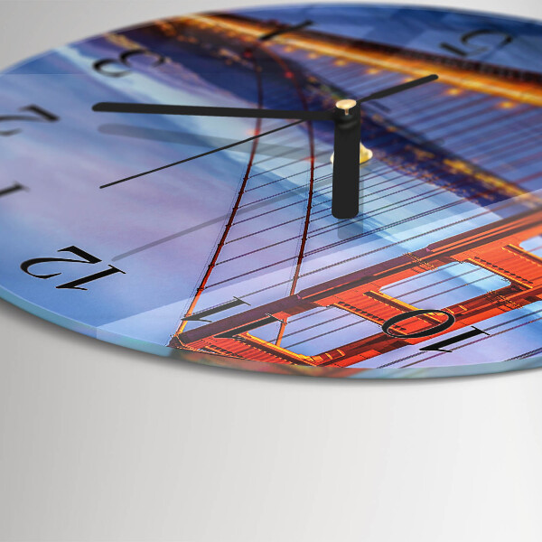 Round wall clock Golden Gate