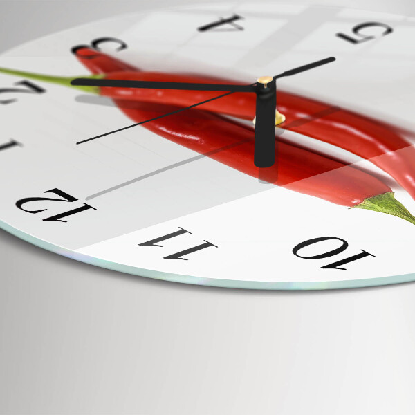 Round wall clock Chili pepper