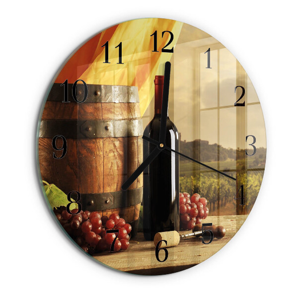 Round wall clock Wine Barrel