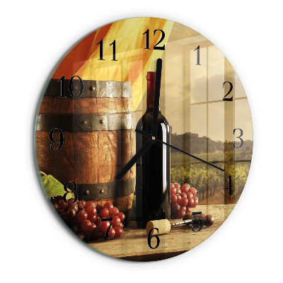 Round wall clock Wine Barrel