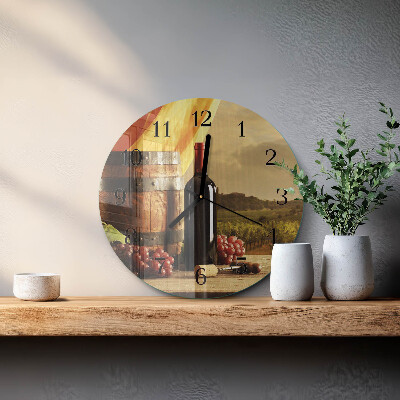Round wall clock Wine Barrel