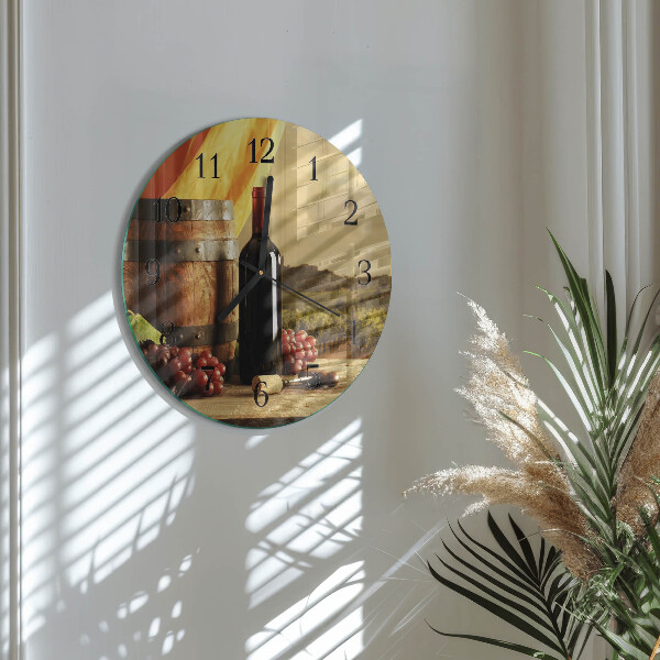 Round wall clock Wine Barrel