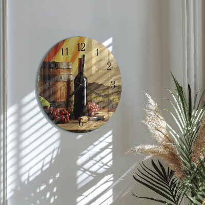 Round wall clock Wine Barrel