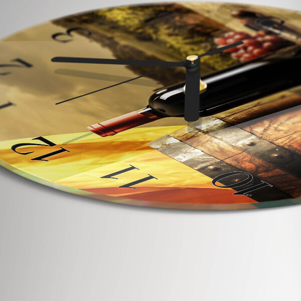 Round wall clock Wine Barrel