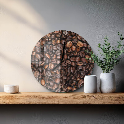 Round wall clock Coffee Beans