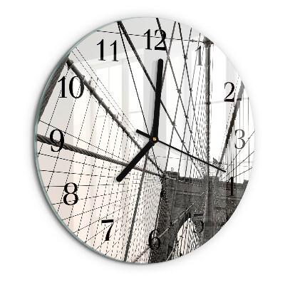Round wall clock Brooklyn Bridge