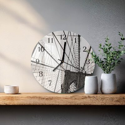Round wall clock Brooklyn Bridge