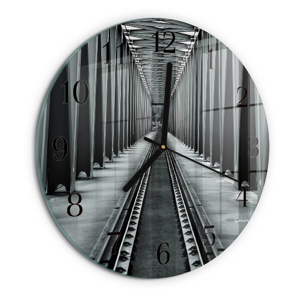 Round wall clock Railway Tracks
