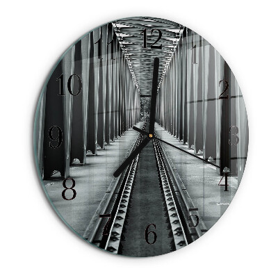 Round wall clock Railway Tracks