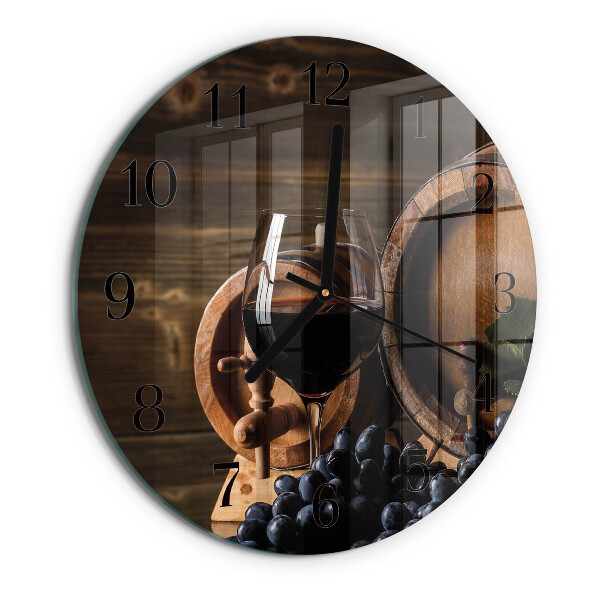 Round wall clock Wine Barrel