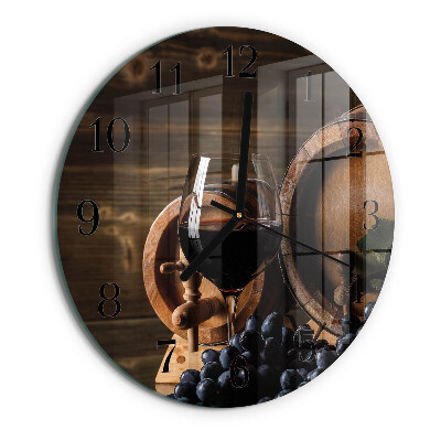 Round wall clock Wine Barrel