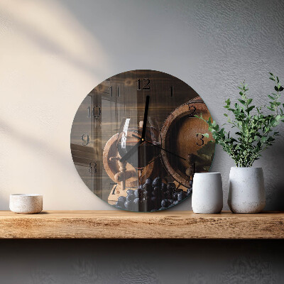 Round wall clock Wine Barrel