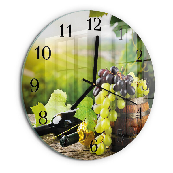 Round wall clock Grape Wine