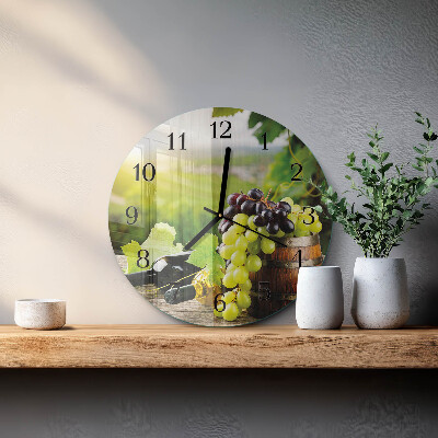 Round wall clock Grape Wine