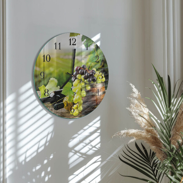 Round wall clock Grape Wine