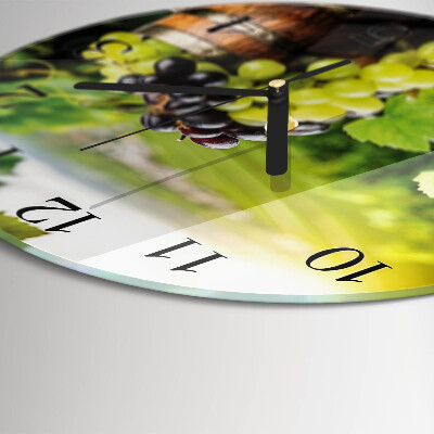 Round wall clock Grape Wine