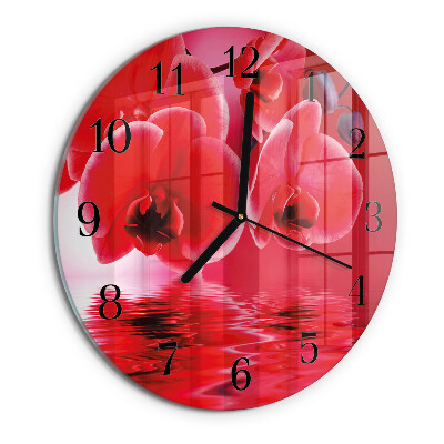 Round wall clock Orchid