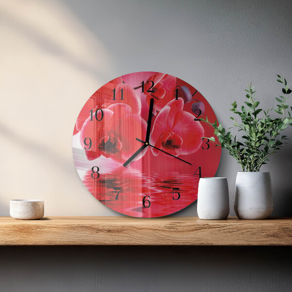 Round wall clock Orchid