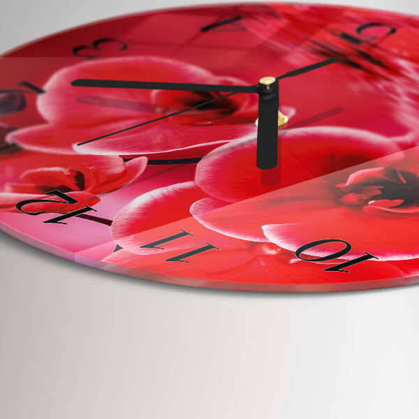 Round wall clock Orchid