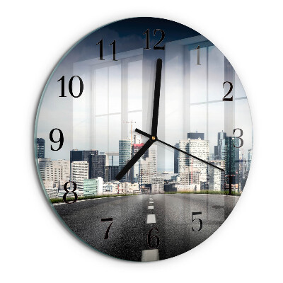 Round wall clock Road City