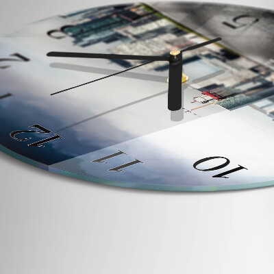 Round wall clock Road City