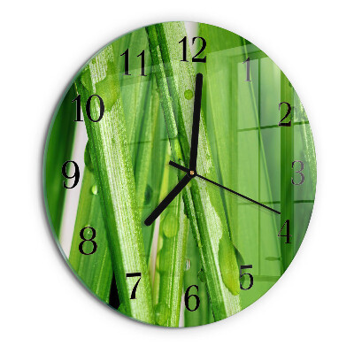 Round wall clock Grass