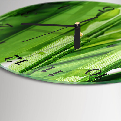 Round wall clock Grass