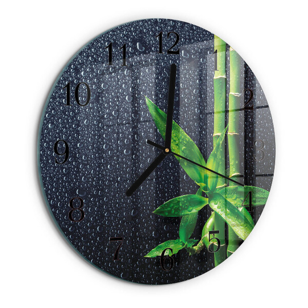 Round wall clock Drops and Bamboo