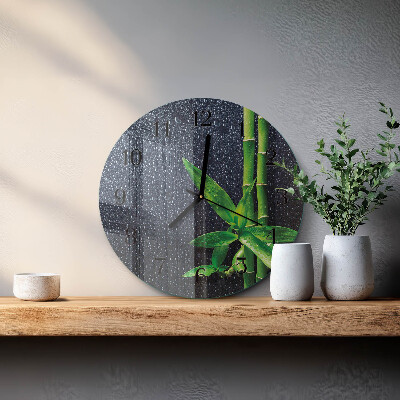 Round wall clock Drops and Bamboo