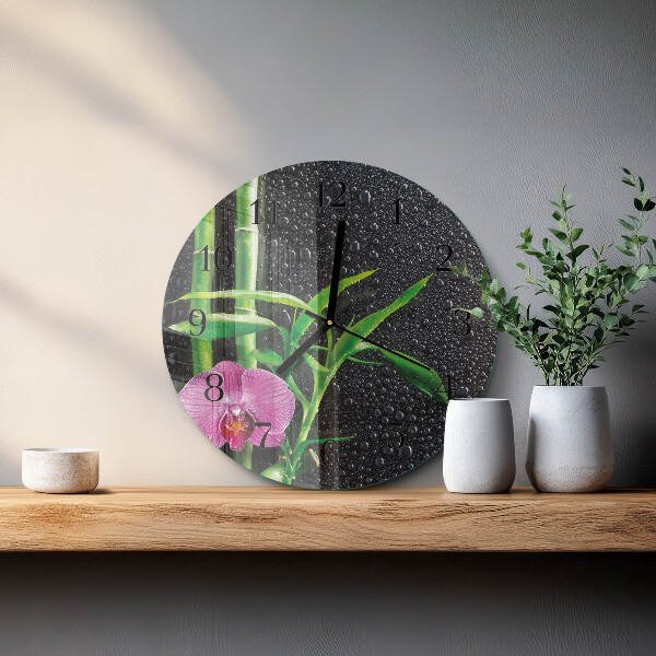 Round wall clock Bamboo Spa