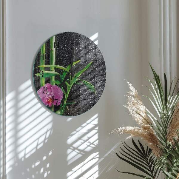 Round wall clock Bamboo Spa