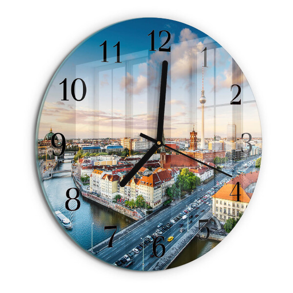 Round wall clock City River