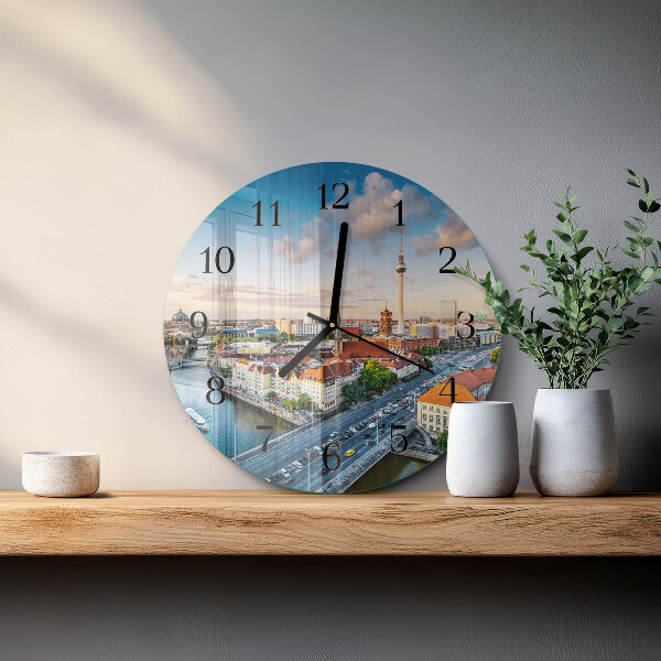 Round wall clock City River