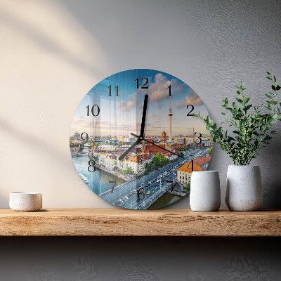 Round wall clock City River