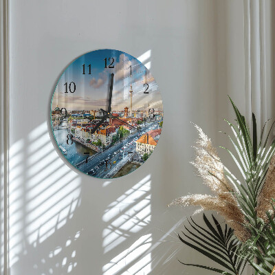 Round wall clock City River