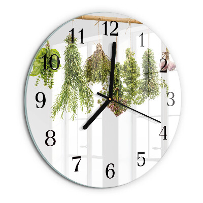 Round wall clock Herbs