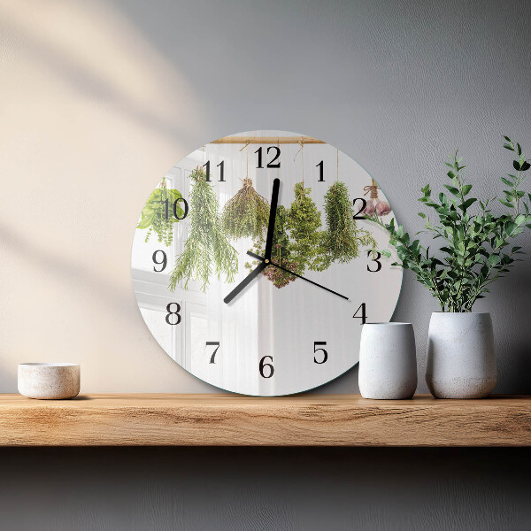 Round wall clock Herbs