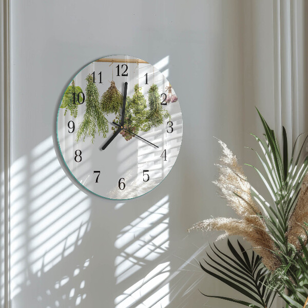 Round wall clock Herbs