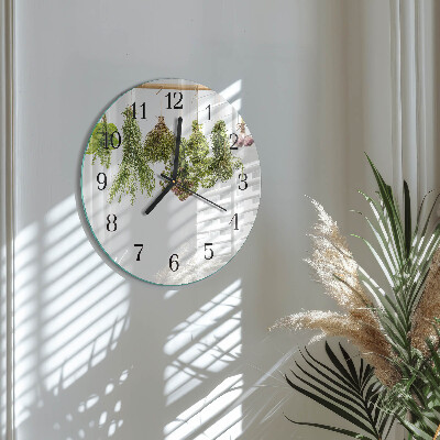 Round wall clock Herbs