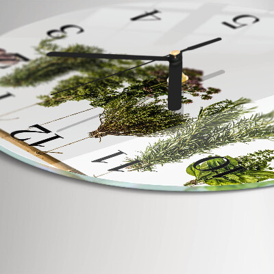 Round wall clock Herbs